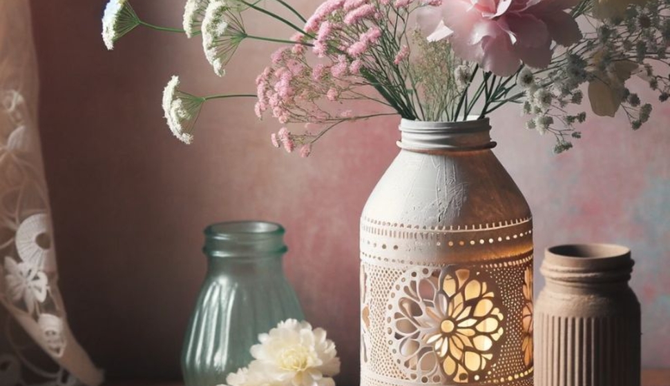 Cách làm lọ hoa bằng vỏ chai nhựa