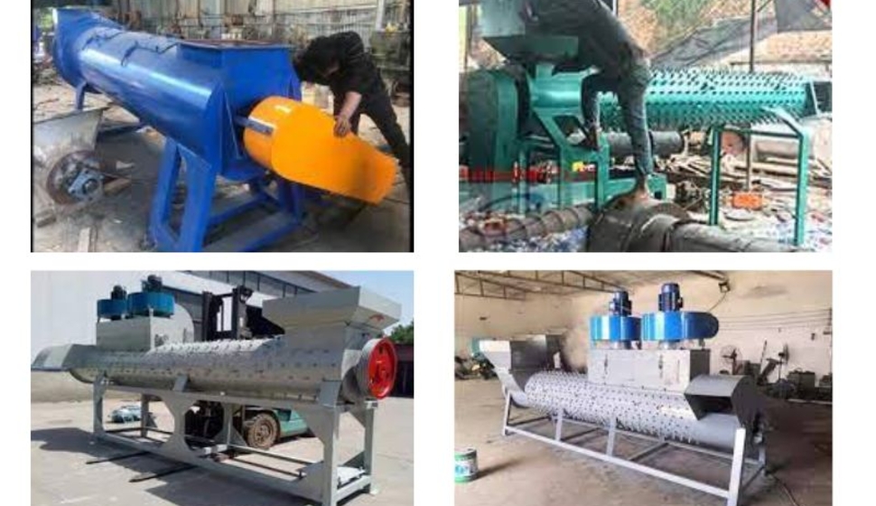 Máy lột vỏ chai nhựa - Tự động bóc vỏ chai nhựa hiệu quả