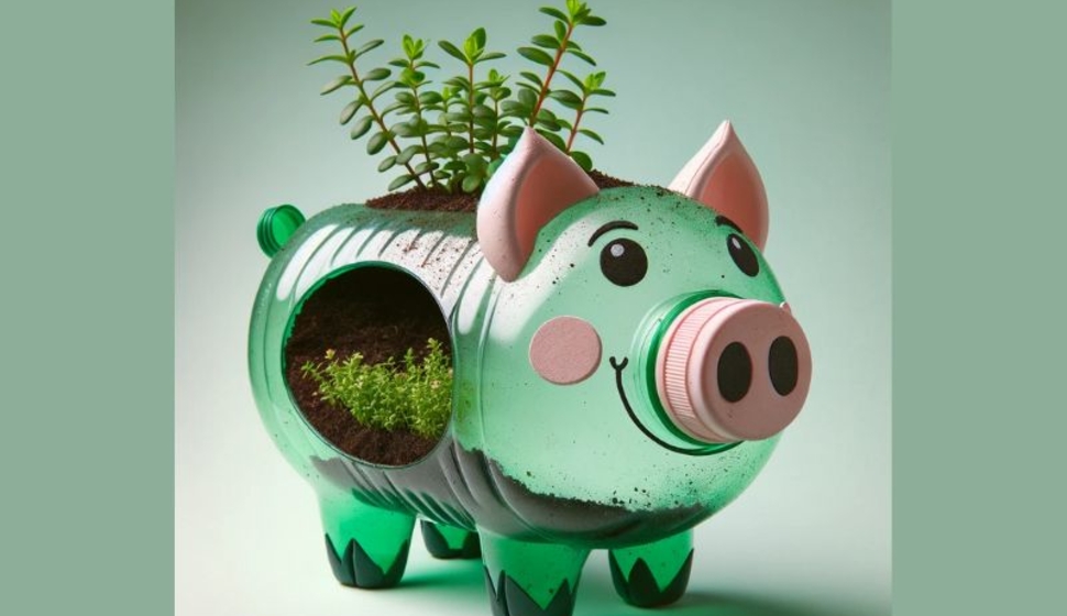 Trồng cây trong vỏ chai nhựa - Giải pháp tái chế hiệu quả.